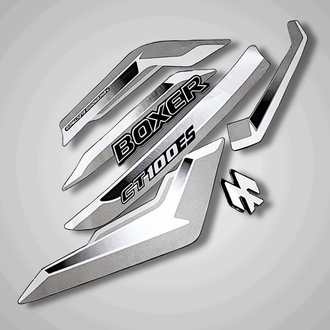 CALCOMANIAS BOXER CT 100 - PLATEADO