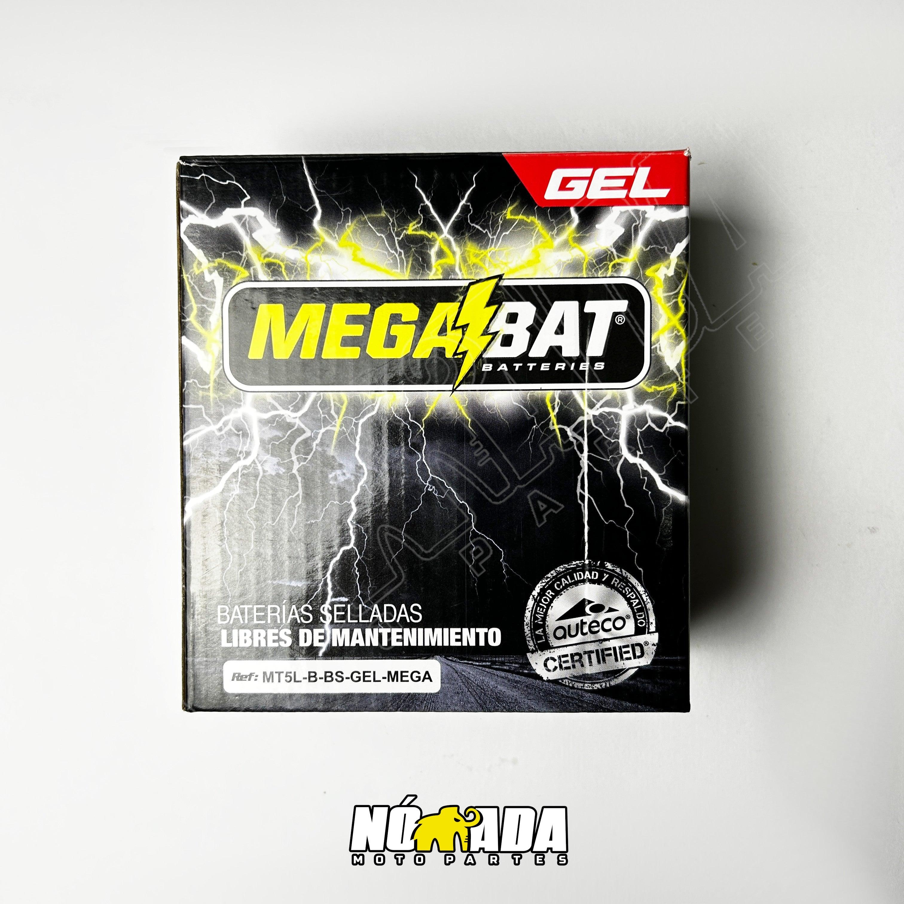 BATERIA UNIVERSAL MEGABAT GEL MT5LB BS 12 V 5AH NOMADA MOTOPARTES