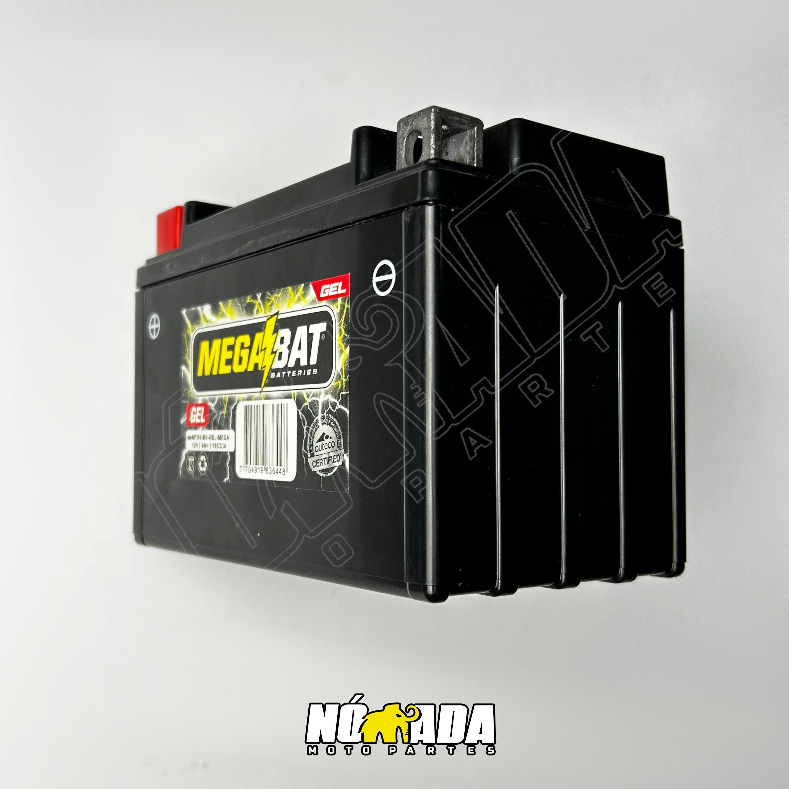 BATERIA UNIVERSAL MEGABAT GEL MTX9 BS 12V 8AH NOMADA MOTOPARTES
