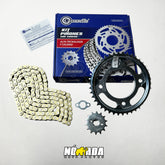 KIT DE ARRASTRE HONDA CB-110 4 HUECOS REFORZADO ORIGINAL CASSARELLA NOMADA MOTO PARTES