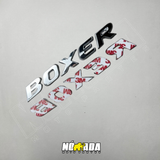 EMBLEMA CROMADO BAJAJ BOXER CT -100 NOMADA MOTO PARTES