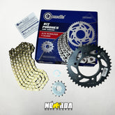 KIT DE ARRASTRE YAMAHA FZ-16 6 HUECOS CASSARELLA CADENA REFORZADA