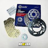 KIT DE ARRASTRE YAMAHA FZ-16 6 HUECOS CASSARELLA CADENA REFORZADA NOMADA MOTO PARTES