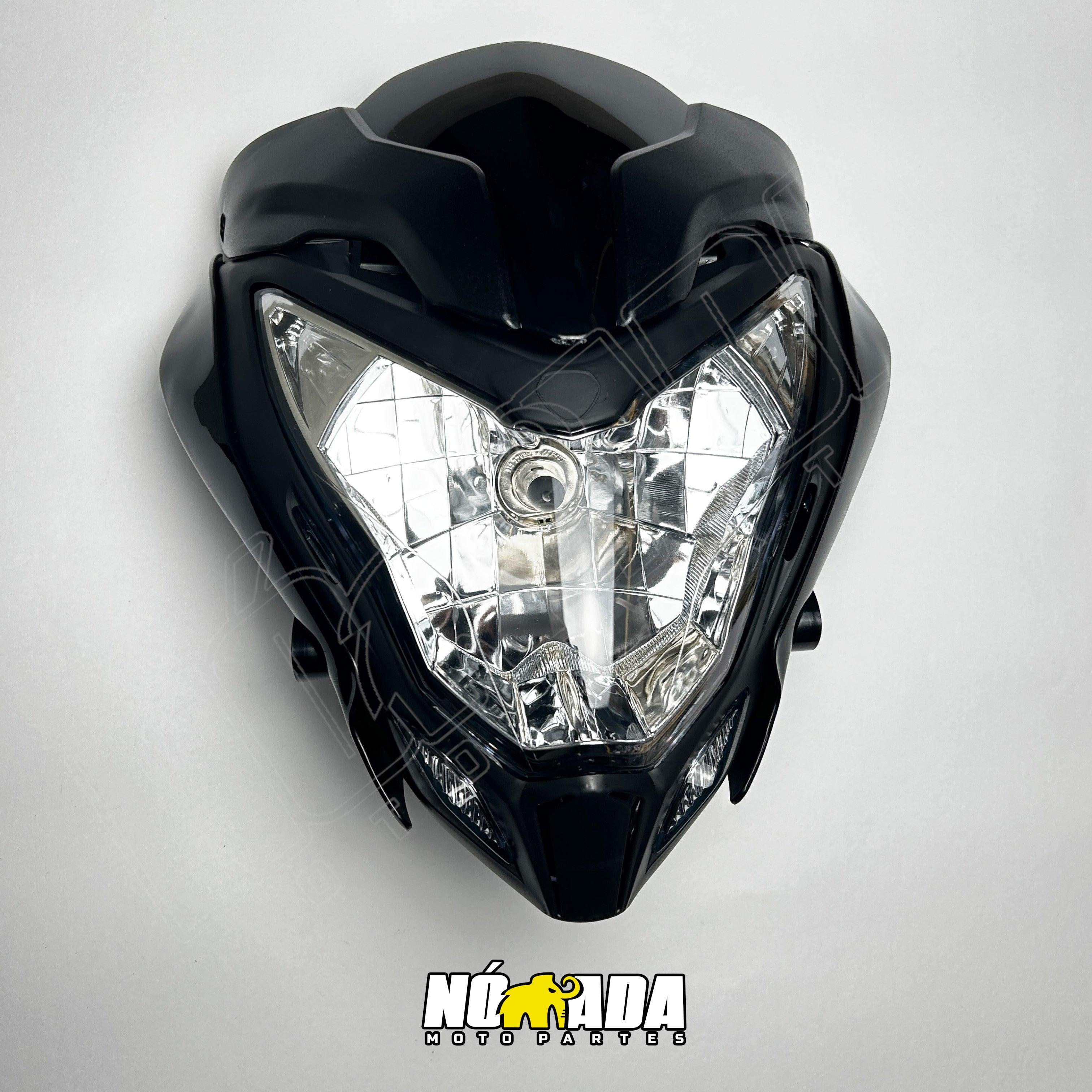 CARENAJE CON FAROLA BAJAJ PULSAR 200 NS NEGRO NOMADA MOTOPARTES