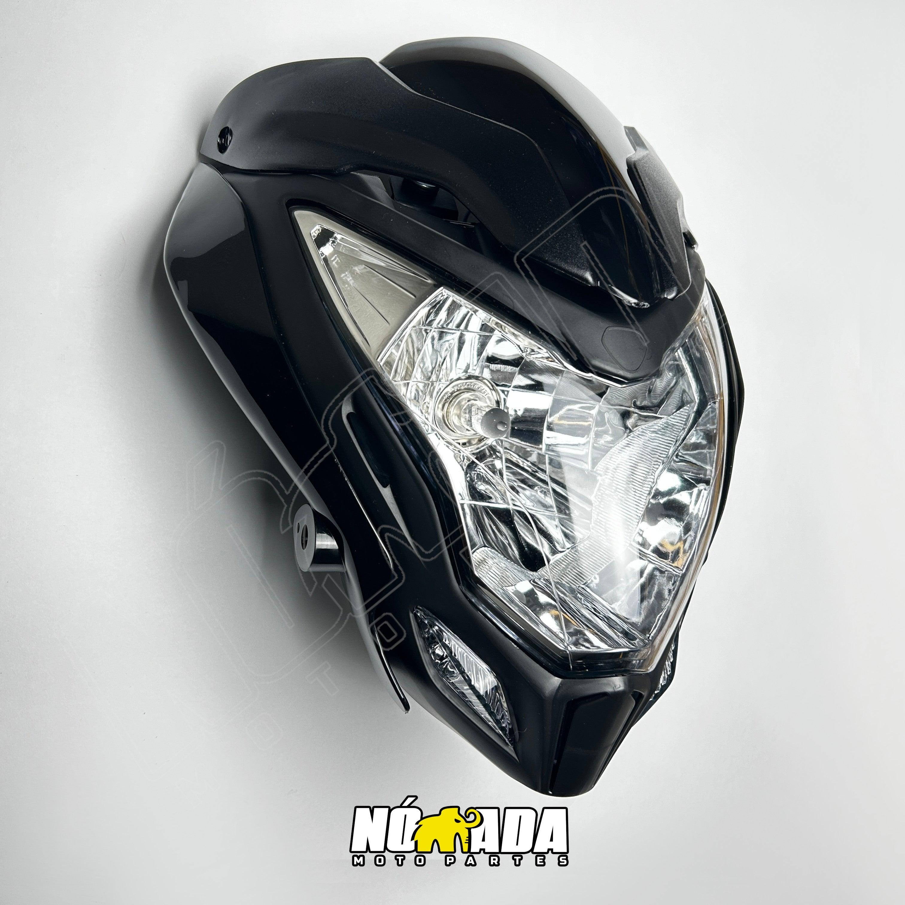 CARENAJE CON FAROLA BAJAJ PULSAR 200 NS NEGRO NOMADA MOTOPARTES