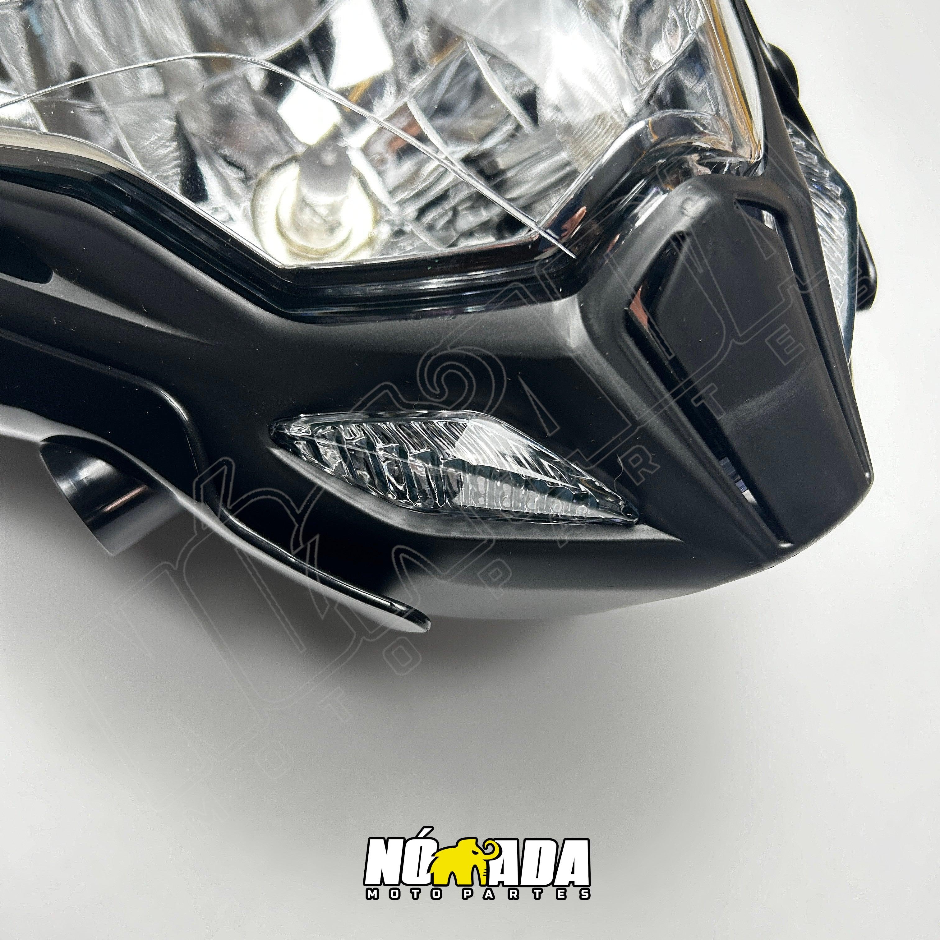 CARENAJE CON FAROLA BAJAJ PULSAR 200 NS NEGRO NOMADA MOTOPARTES