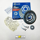 KIT DE ARRASTRE HONDA CB-125F 4 HUECOS CASSARELLA DORADA NOMADA MOTO PARTES
