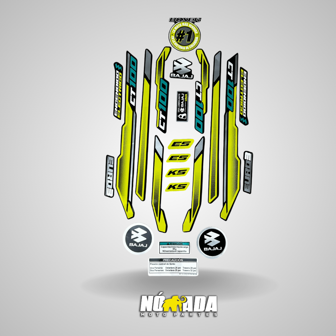 CALCOMANIAS BOXER CT MODELO NUEVO 2025 NOMADA MOTO PARTES