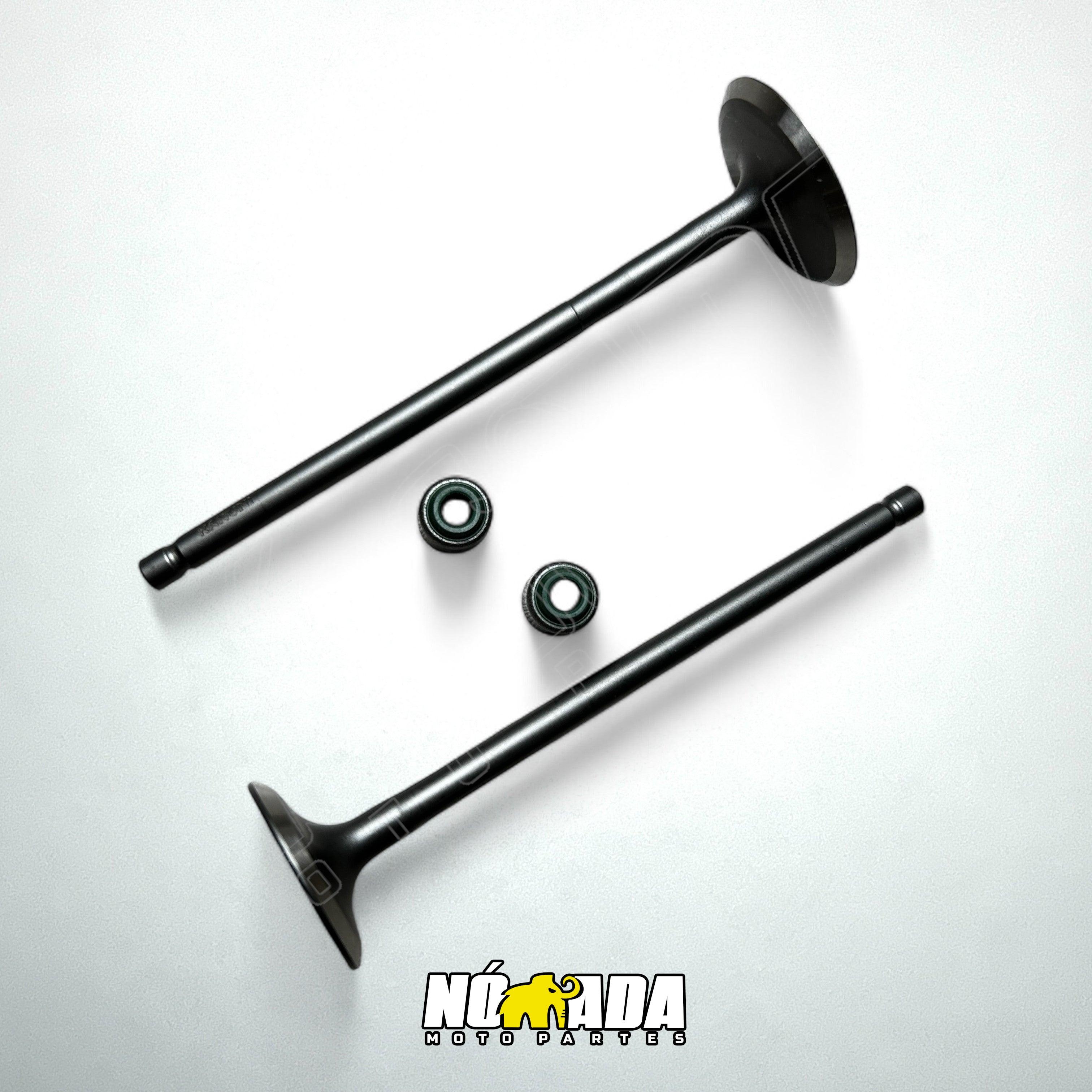 KIT VALVULAS ADMISION Y ESCAPE + SELLOS BAJAJ PULSAR NS 200 NOMADA MOTOPARTES