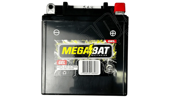 Batería Megabat Gel MT5LB-BS 12V 5Ah Universal para Moto