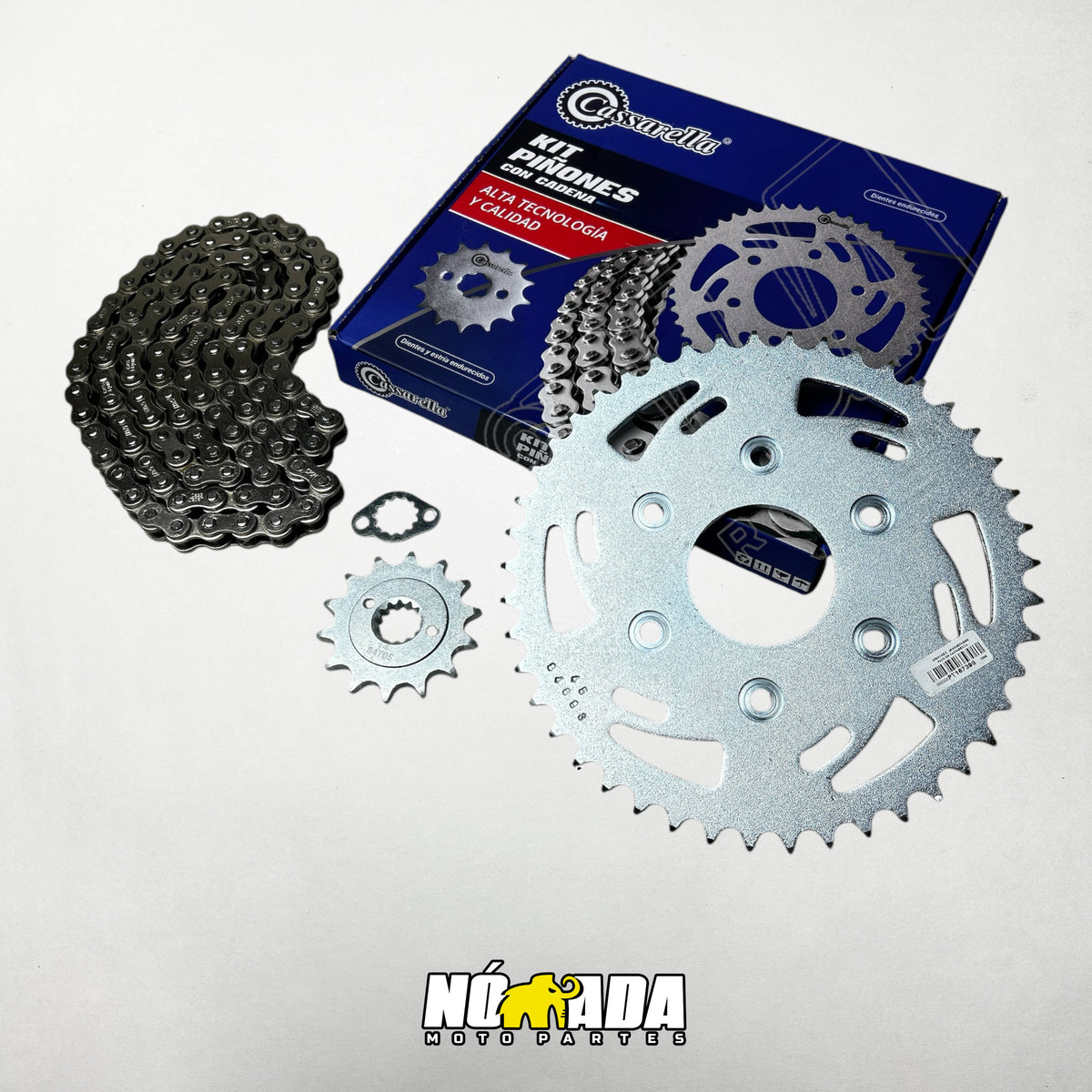 KIT DE ARRASTRE BAJAJ DOMINAR 250 6 HUECOS CASSARELLA CADENA REFORZADA