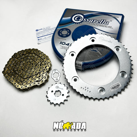 KIT DE ARRASTRE HONDA XR 150L 6 HUECOS DORADA CASSARELLA