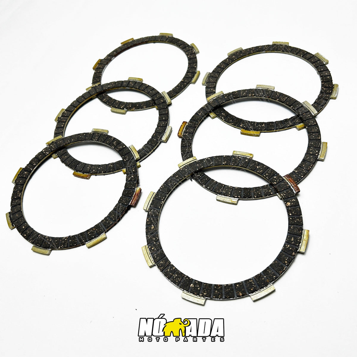 DISCO DE CLUTCH TVS APACHE RTR 200 SET X 6 PIEZAS PTA METALICA
