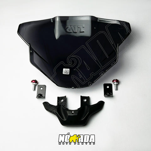 KIT CUPULA VISOR +  SOPORTE CENTRAL, LATERALES Y TORNILLOS LUJO TVS  APACHE RTR 160 4V - 200