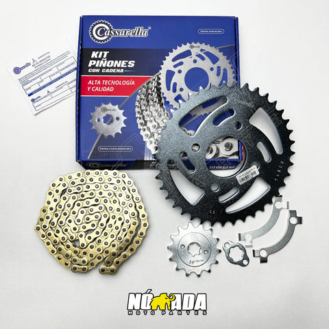 KIT DE ARRASTRE BAJAJ PULSAR NS 125 4 HUECOS DORADA